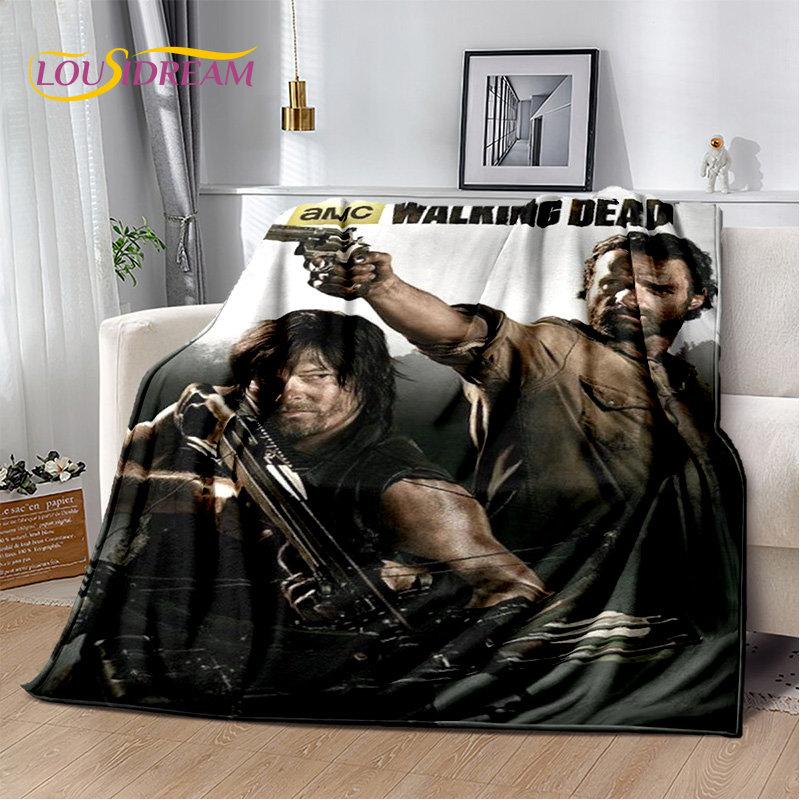 The Walking Dead Horror Soft Plush Blanket,Flannel Blanket Throw Blanket for Living Room Bedroom Bed Sofa Picnic Cover Bettdecke