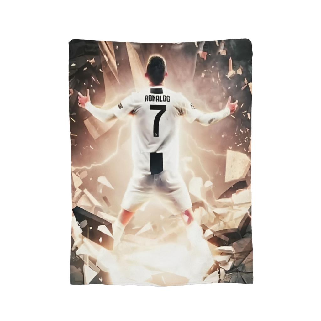 CR7 Football Blanket Cover Fleece Throw Blanket Bed Sofa Printed Soft Warm Bedspreads,