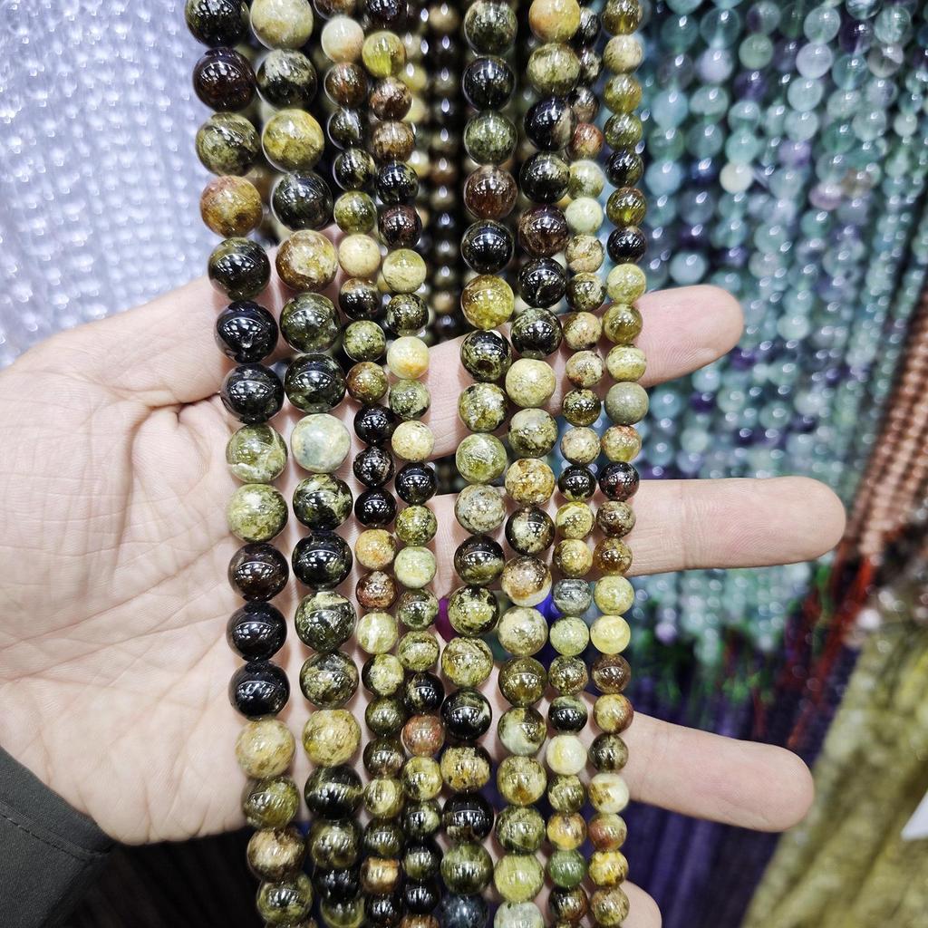 Natural Tsavorite Green Garnet Beads (6-12mm) for DIY Bracelets and Jewelry