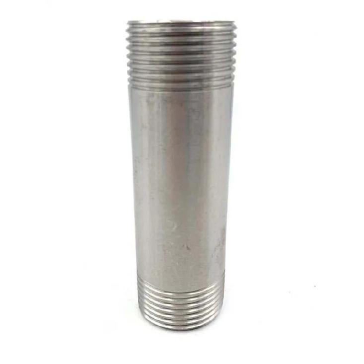 Length 100/150/200/300mm 1/4" 3/8" 1/2" 3/4"-2” BSP Male Thread Long Nipple 304 Stainless Steel Pipe Fitting Connector Adapter