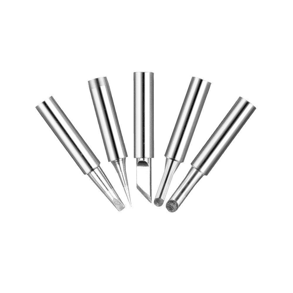 60W Electric Adjustable Temperature Welding Soldering Iron 5 Replacement Soldering Tips Set