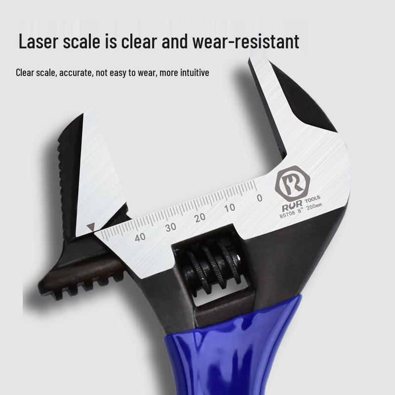 Short Handle Large Opening Adjustable Multifunctional Wrench for Bathroom
