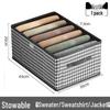 Houndstooth Foldable Pants Storage Box with Steel Frame