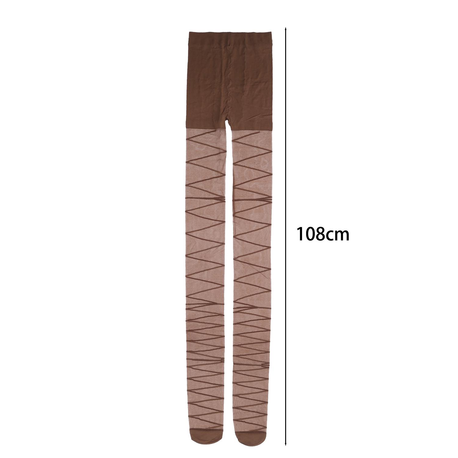 

Жіночі Сексуальні Неправильні Смугасті Колготки Напівпрозорі З П яткою Високі Шкарпетки Колготки Y2k Дівчата З Високою Талією Боді-колготки Чорні Коричневі коричневий