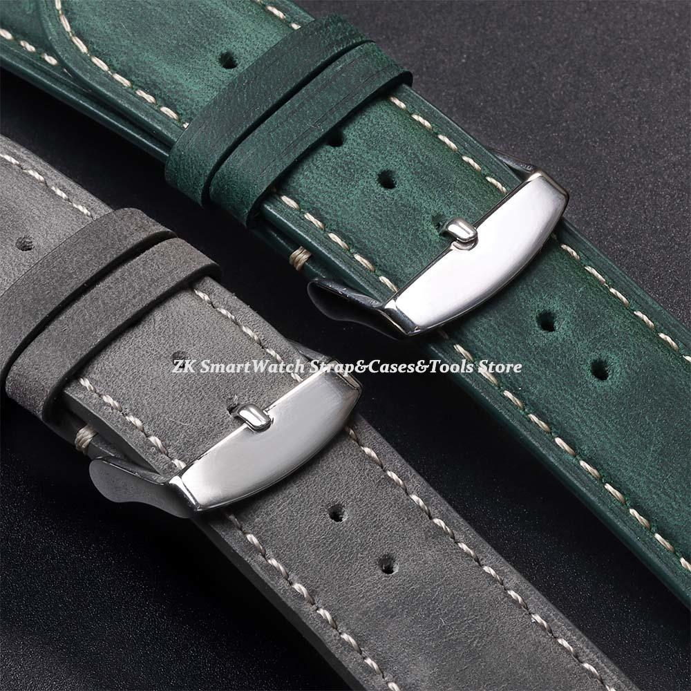 Genuine Calfskin Leather Watchband for Omega Business Watch Band for Seiko 18mm 20mm 22mm Handmade Stitching Cowhide Brown Strap