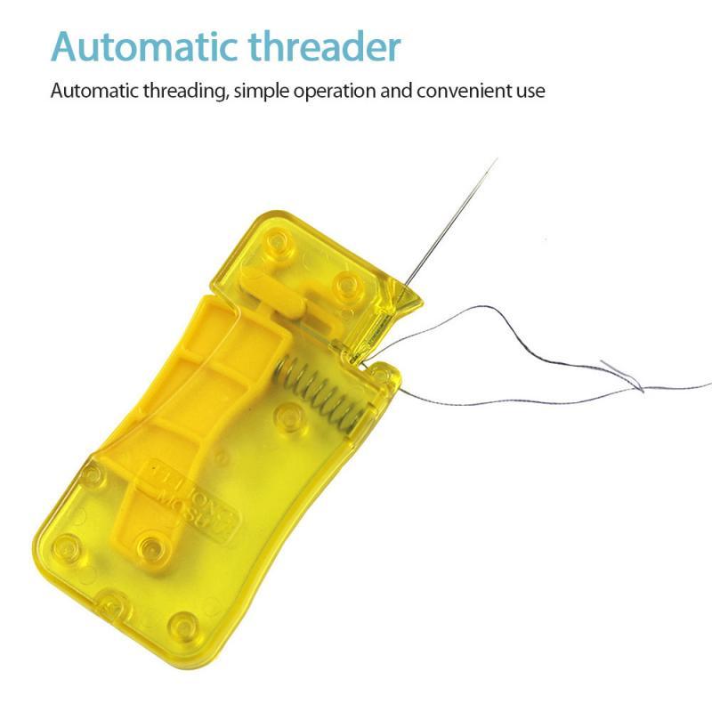 Automatic Needle Threader Tool - DIY Stitch Insertion Simple Threader Needle for Sewing Crafting Kit Adults Old Kids Housewives