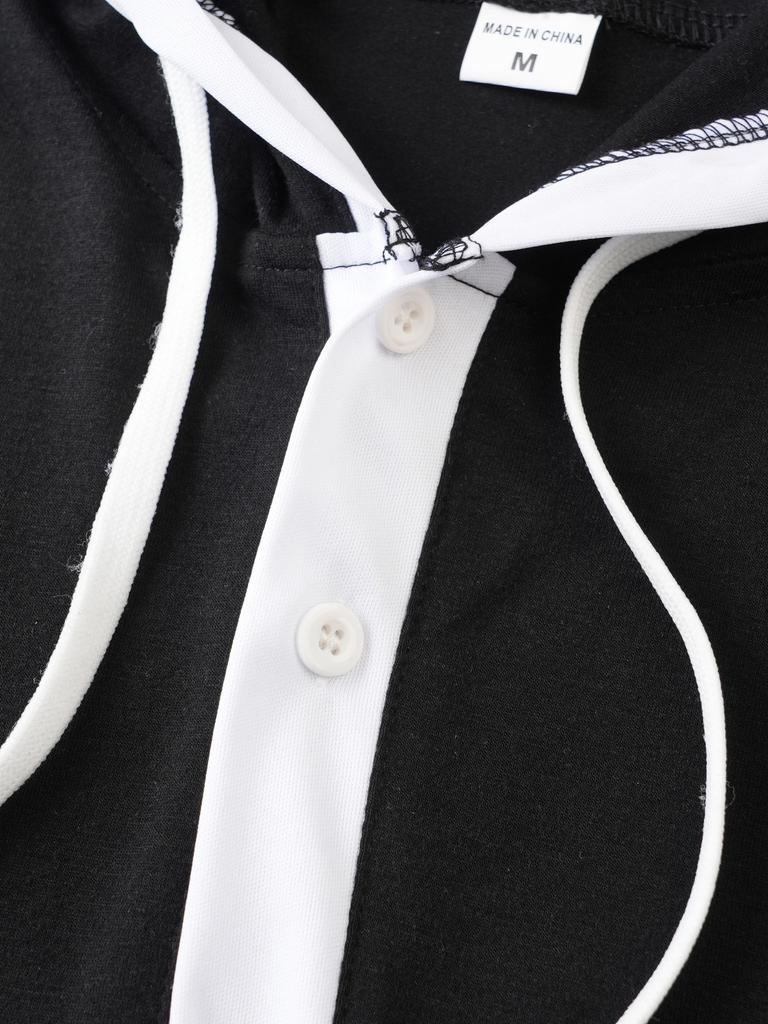 Mens Casual Sleeveless Hooded Solid Pullover Tank Top