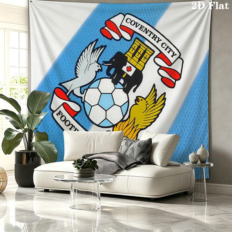 Coventry City FC Wall tapestry, aesthetic printed fabric blanket, suitable for bedroom, living room, and home decor.