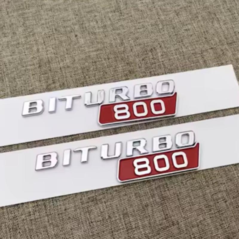 ABS BITURBO 700 800 900 Logo Side Fender Trunk Body Badge Emblem Decals Sticker For Benz Brabus G Class G700 G800 G900 W463 OJ1