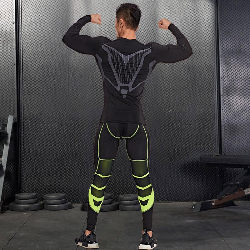 Collants et leggings de sport pour hommes à haute élasticité et séchage rapide