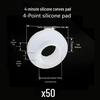 High-Temp Resistant Silicone Convex Washer for 4/6-Point Shower Hose with Mid-Convex Gasket