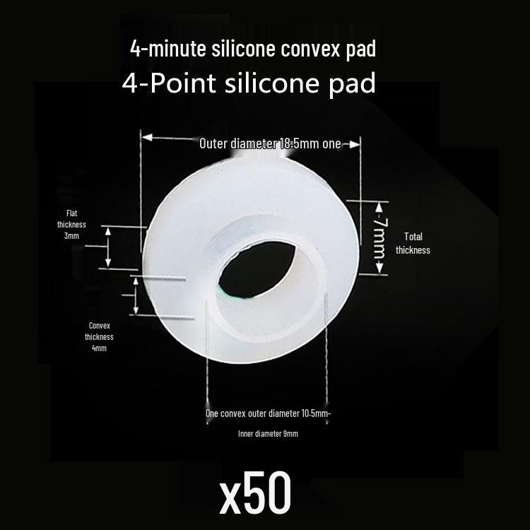 High-Temp Resistant Silicone Convex Washer for 4/6-Point Shower Hose with Mid-Convex Gasket