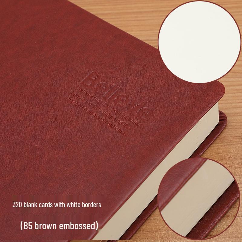 Bardzo gruby retro europejski skórzany notatnik-planer