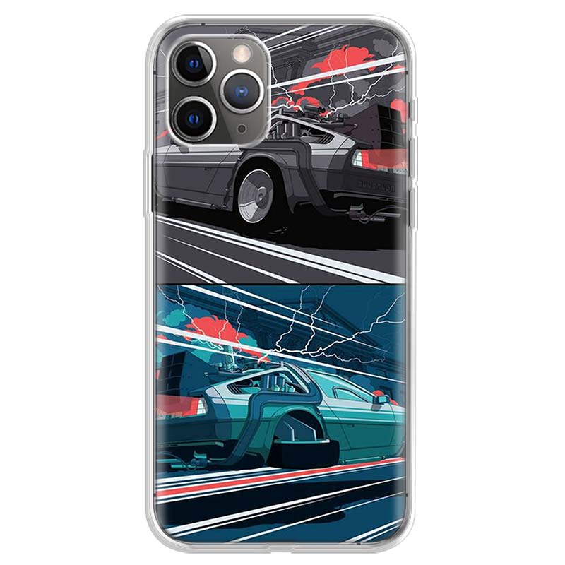 

Back to the Future DeLorean Time Machine Phone Case For iPhone 17 Air 11 13 Mini 14 15 Plus 16 12 Pro Max 16E SE 7 8 Pattern Sof iPhone 17 Pro