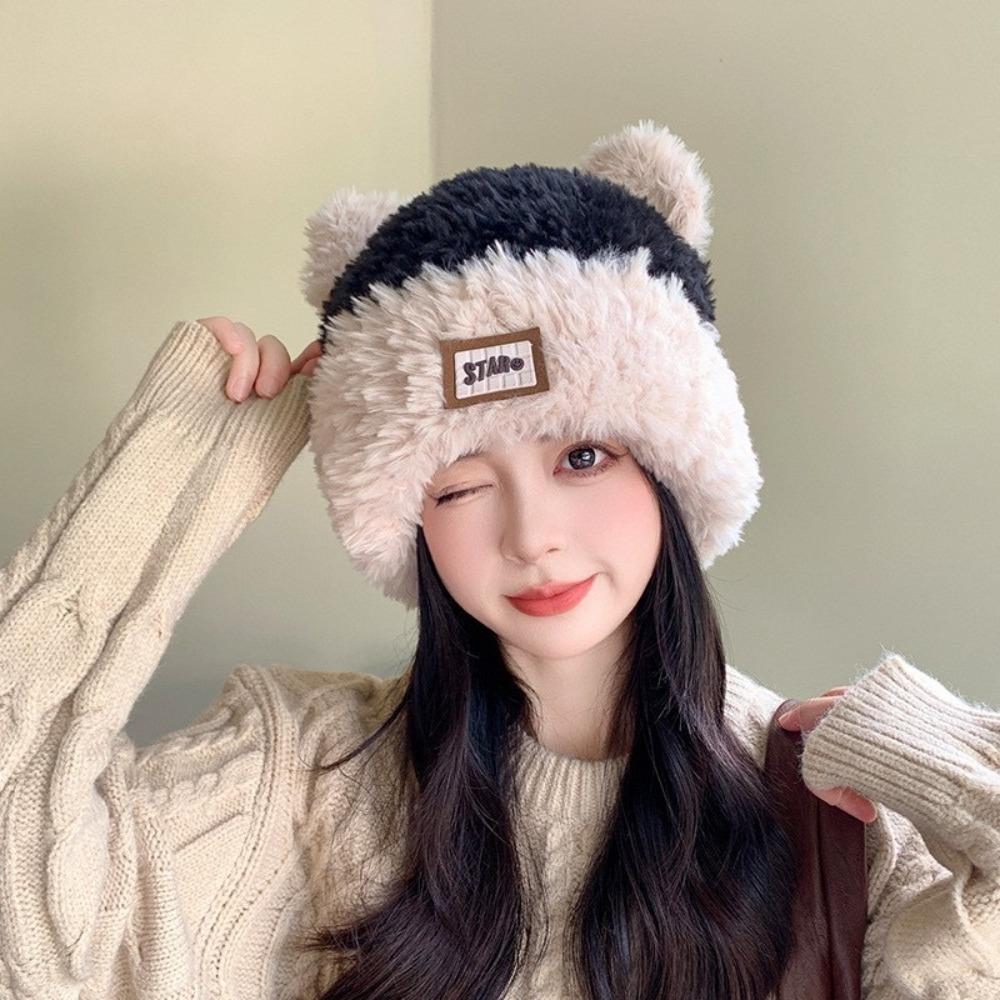 Casual Bonnet Caps Knitted Ear Protection Cap New Knitted Hat  Autumn Winter