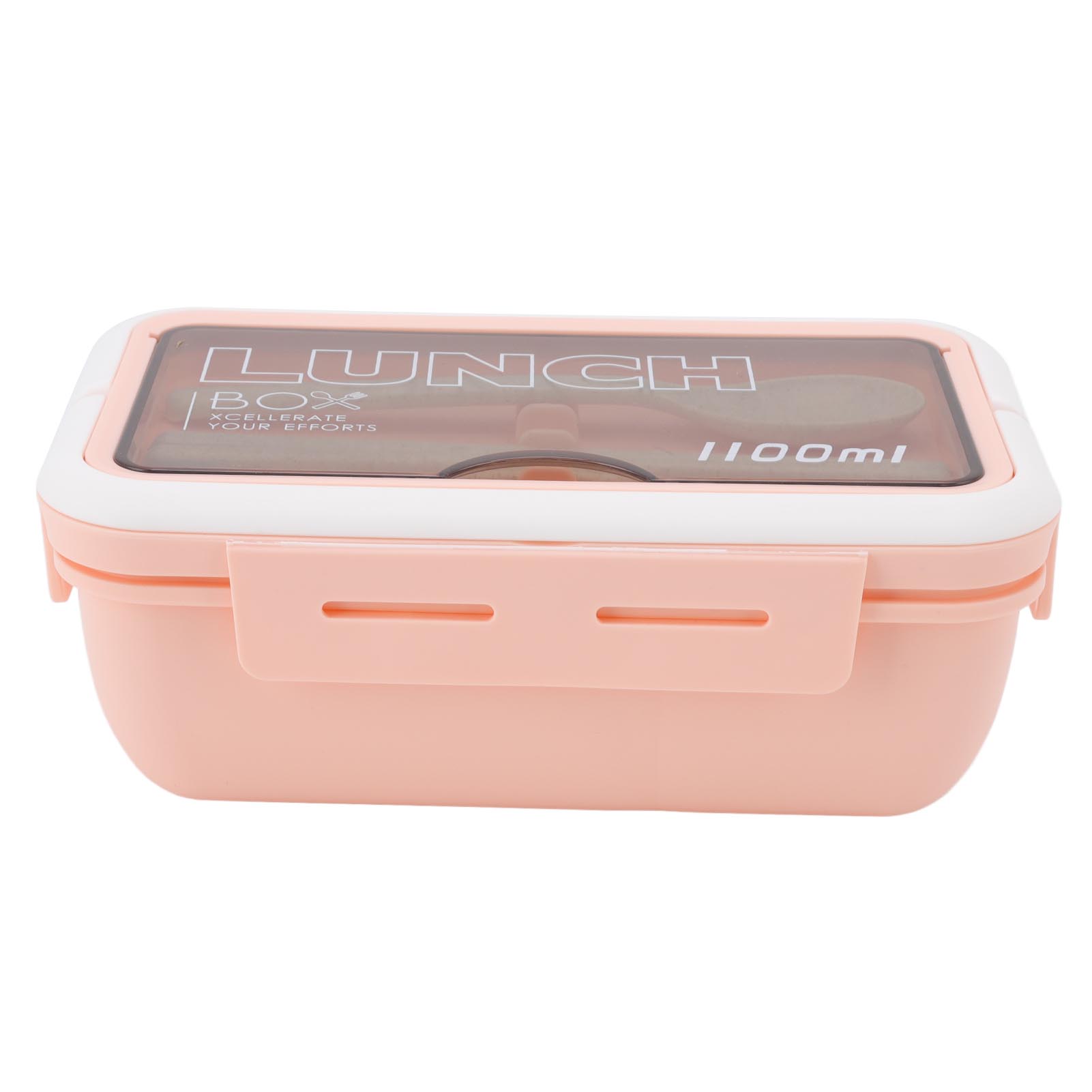 

Compartment Lunch Box 2 Compartments 1100ml Loveliness Adult Bento Box with Spoon Chopsticks for L(for 6.5-9kg) розовый