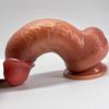 Velký starý muž Super tlustý dlouhý dvouvrstvý tekutý silikonový dildo Falešný penis penis Velký penis pro muže a ženy Sexuální hračky pro masturbaci