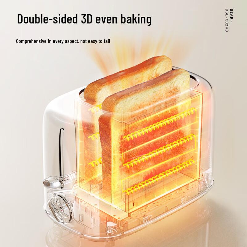 BEAR Automatic 2-Slice Toaster & Breakfast Machine