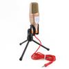 3.5mm Audio Wired Stereo Condenser Microphone With Holder Stand Clip For PC Chatting Singing Karaoke LaptopGood product