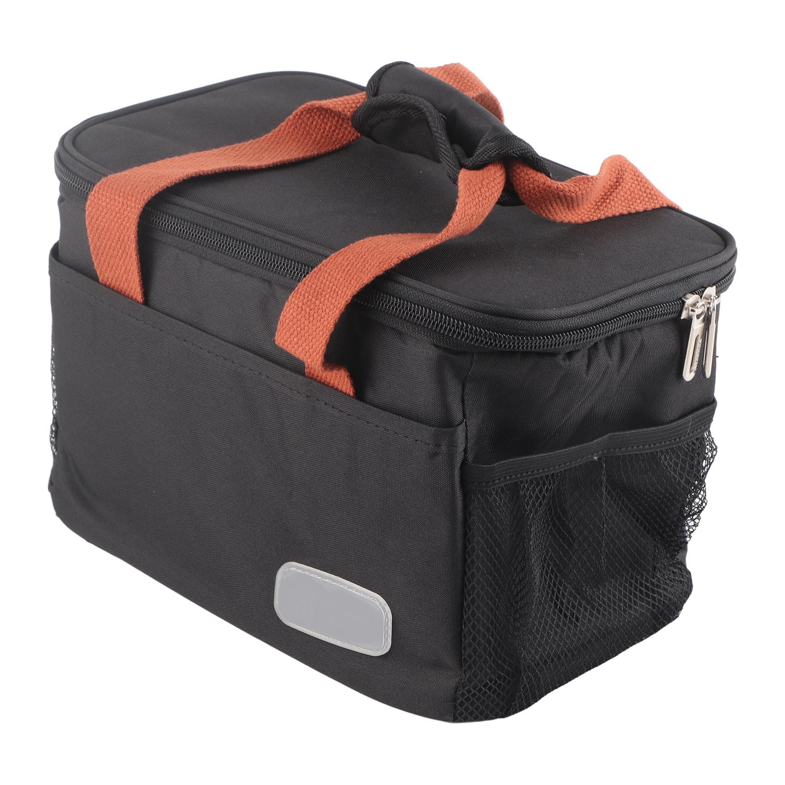 

15L Insulated Lunch Bag Thicken Waterproof Aluminum Foil Portable Large Capacity Reusable Lunch Box for Office Picnic чёрный