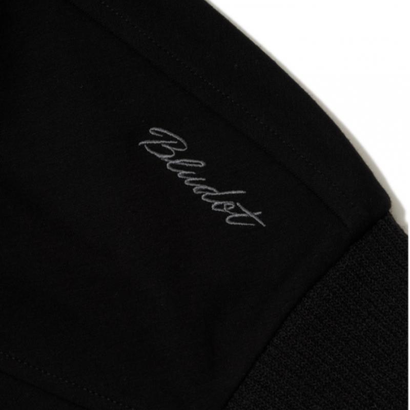 Blu DoT Half Zip T shirT Raglan Sleeve Bk