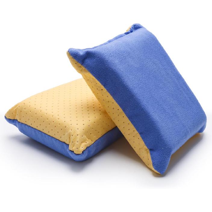 

2PCS Window Defogger Sponge, Absorbent Window Glass Defogger Car Windshield Cleaner for Auto Cleaning(Blue+Yellow)