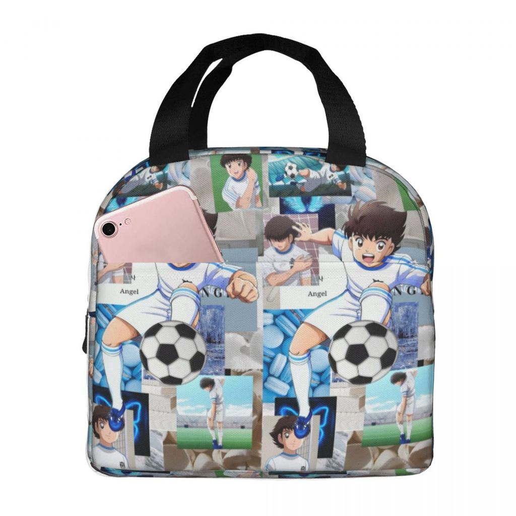 Ozora Oliver Atom Capitan Tsubasa Insulated Lunch Bag for Women Office Cooler Thermal Food Box Tote Lunch Boxes Container