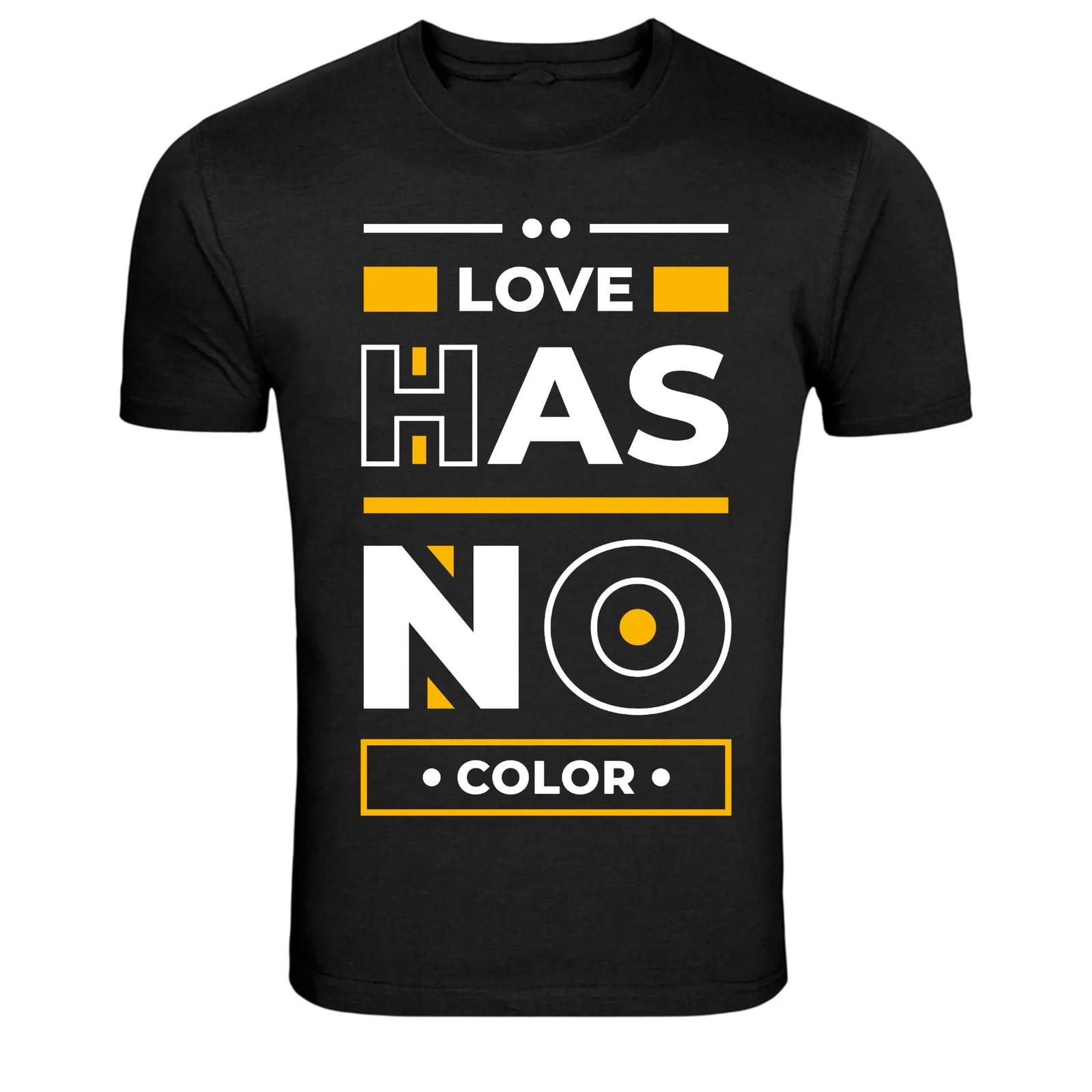 Love Has No Color Equality Message Graphic T-Shirt XXL