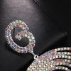 Stonefans Personality AB Color Large Hoop Earrings Gift Exaggerated Multi Layer Circle Drop Earrings Drag Queen Jewelry