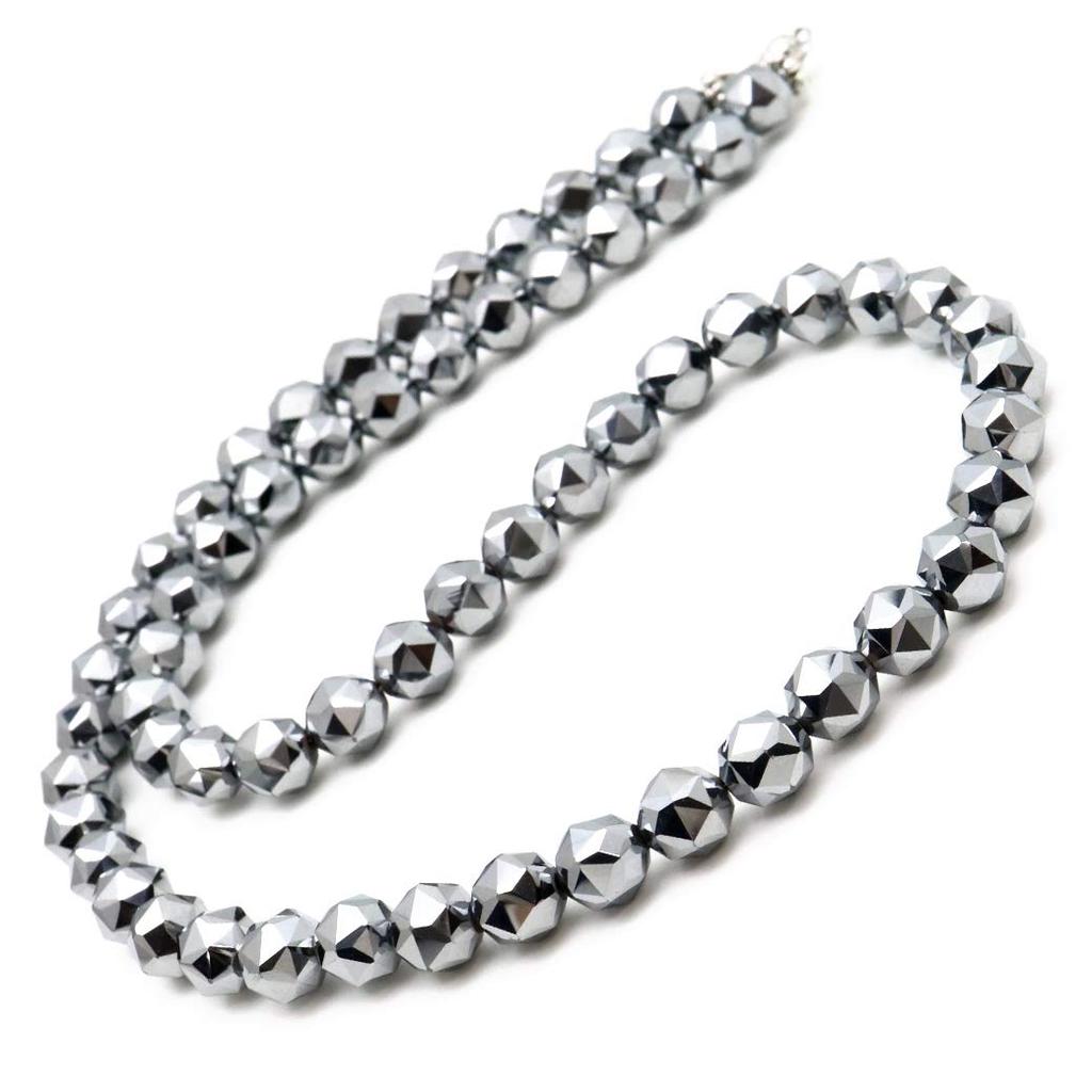 Terahertz Crystal Star Easy to Magnetic Approximately 50cm Long [GOLD STONE] Necklace, 8mm, Cut, Wear, Type,