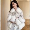 Winter Fashion Thickened Faux Fur Coat Women with Fur Collar Sheepskin Leather Jacket