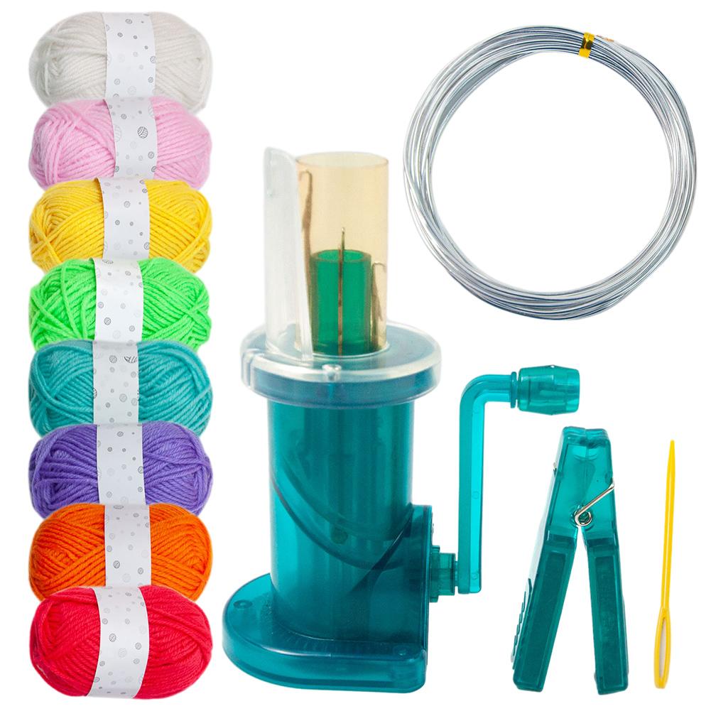 Hand-Cranked Rope Braiding Machine Kit Multipurpose DIY Colorful Woven Rope Knitting Set For Christmas Crafts Making Supplies
