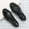 New Brand Crocodile Pattern Business Formal Leather Shoes Men Pointed Toe Oxfords Formal Wedding Party Office Casual Dress Shoes