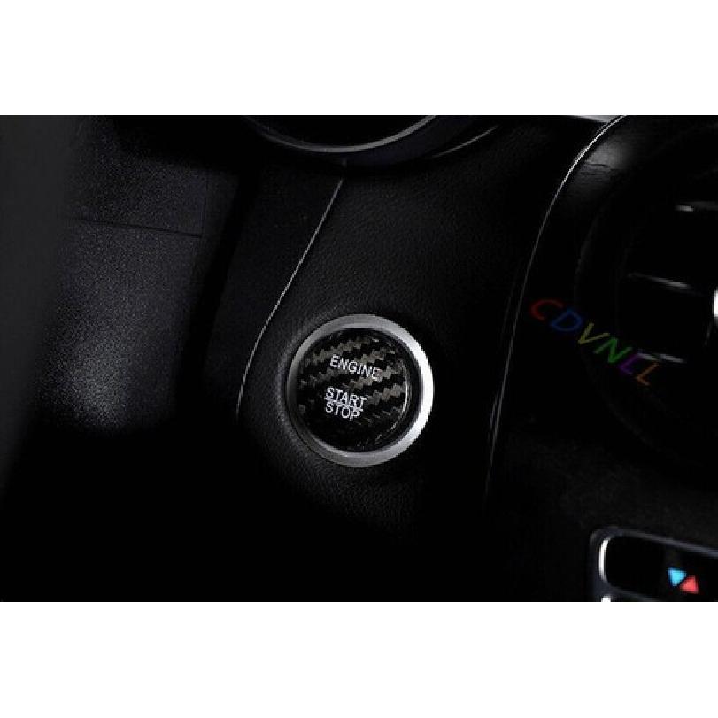 One-Button Start Switch Cover Decor For Benz GLA CLA 2013-2019 Real Carbon Fiber