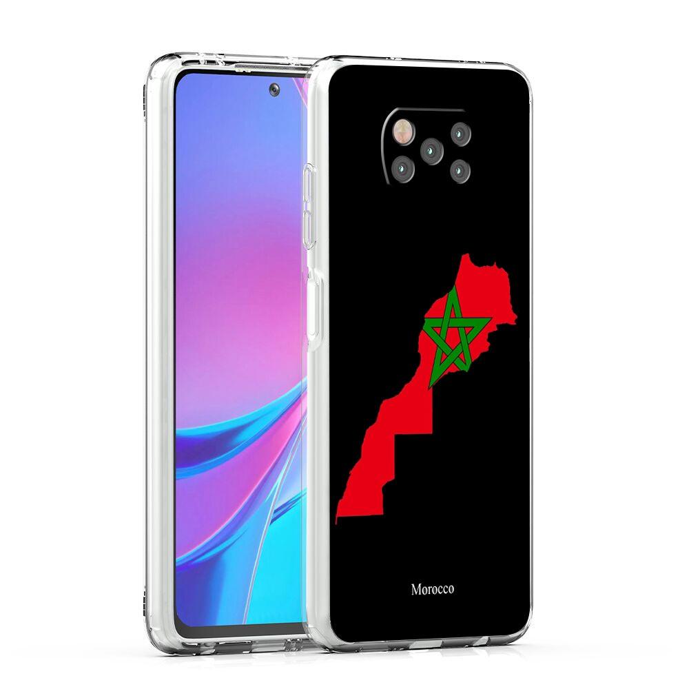 Morocco Flag Soccer Phone Case For Xiaomi Poco X3 NFC F3 M3 X4 X5 Pro 5G Mi 11 12 Lite Ultra 11T 11X 12T Pro 11i Clear Cover