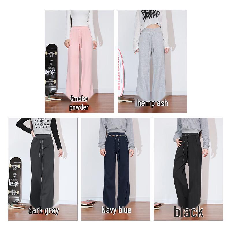 TonLion Women's High-Waist Straight Micro-Flared Pants