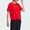 New Adidas FW23 Drop Shoulder Sleeve T Shirt Women's Light Scarlet IZ3139