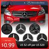 Hot Car Sticker Chrome Silver OE Style LED Car Front Grille Star Emblem For Mercedes Benz W176 W246 W205 W212 W207 W217 W251 R23