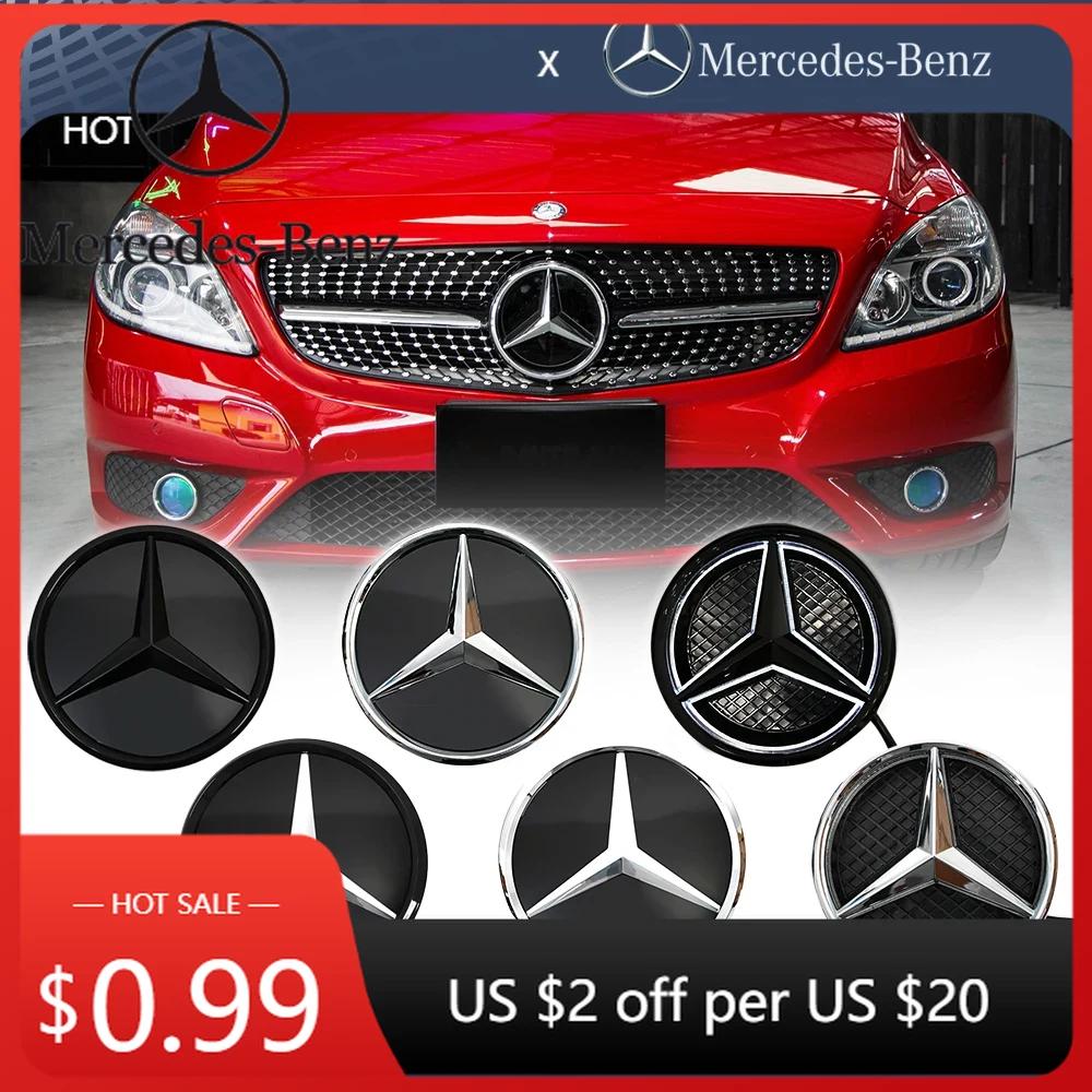 Hot Car Sticker Chrome Silver OE Style LED Car Front Grille Star Emblem For Mercedes Benz W176 W246 W205 W212 W207 W217 W251 R23