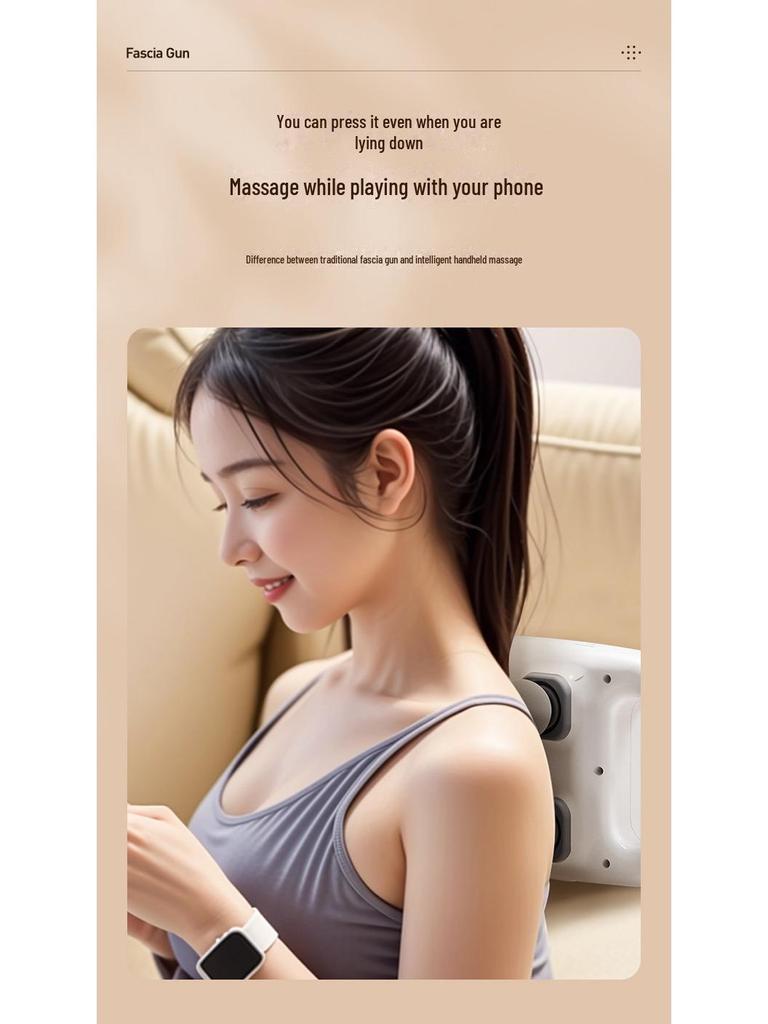 High-Power Rechargeable Muscle Relaxation Massager with Four Heads