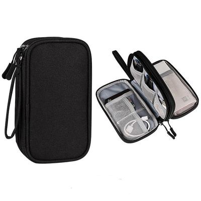 Multifunctional Digital Accessories Organizer Bag: USB Flash Drive, Power Bank, External Hard Drive, Data Cable Storage, Double Layer