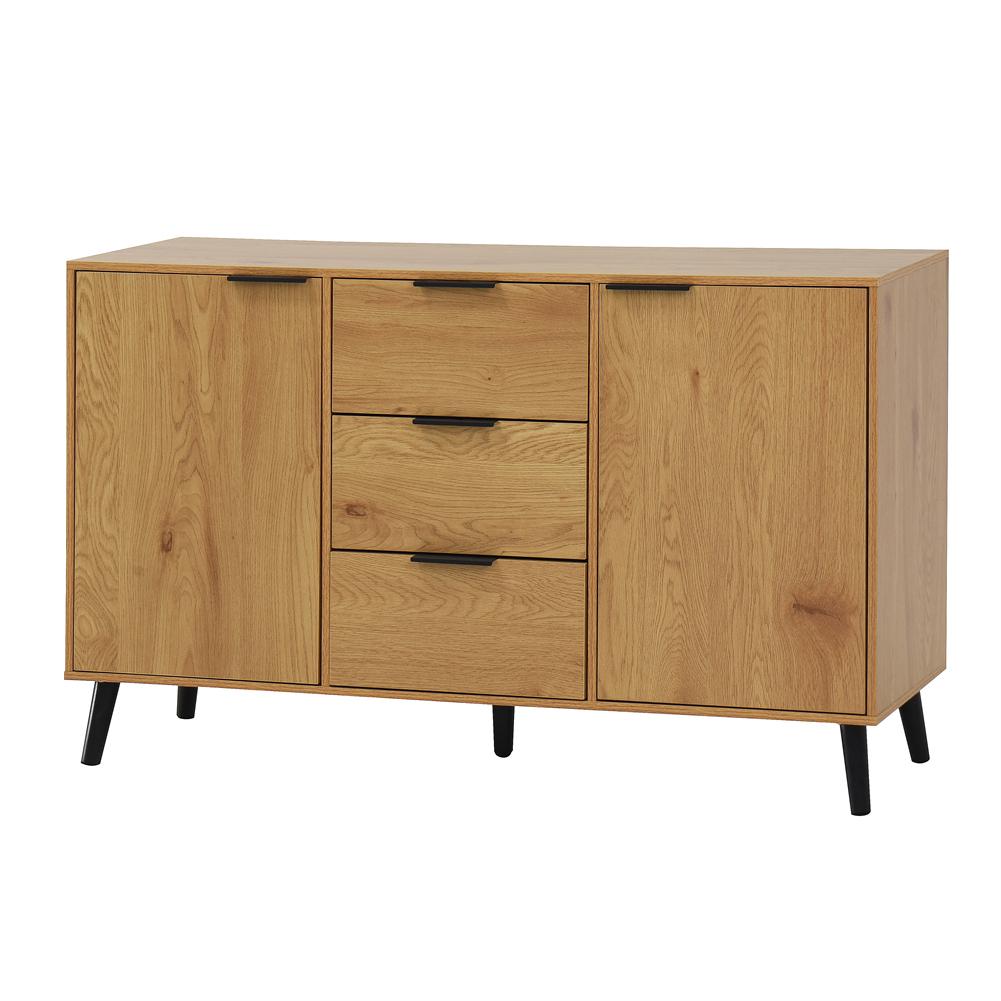 US Sideboard Buffet Cabinet Floor Storage Console Table Sideboard Cabinet With 1 Door & 3 Drawers For Home Entryway Living Room
