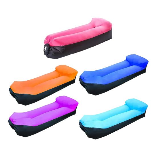 Sofá de Aire Inflable para Exteriores, Sillón Inflable Plegable Portátil, Silla Tumbona de Aire Ergonómica Anti Fugas para Exteriores, Playa, Senderismo, Picnic