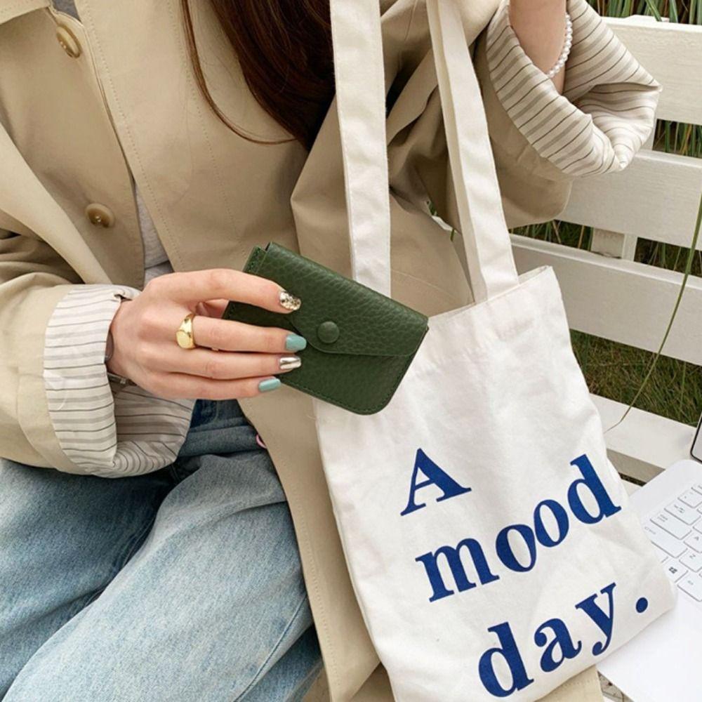 Card Bag Lichee Pattern Wallets Korean Style Envelope Change Bag Fashion Short Clutch Bag  Women