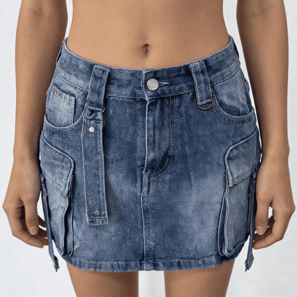 Womens Skirt High Waisted Stretchy Jean Skirts Casual Slim Fit Short Skirts