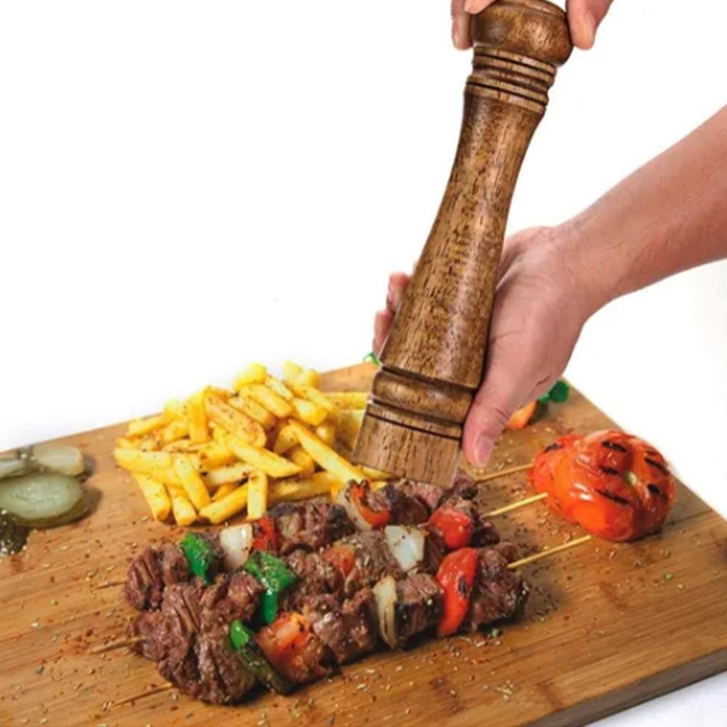 Macinapepe in Legno da 10 pollici Regolabile Portatile Macina Sale Pepe da Cucina per Sale Marino Sale Himalayano