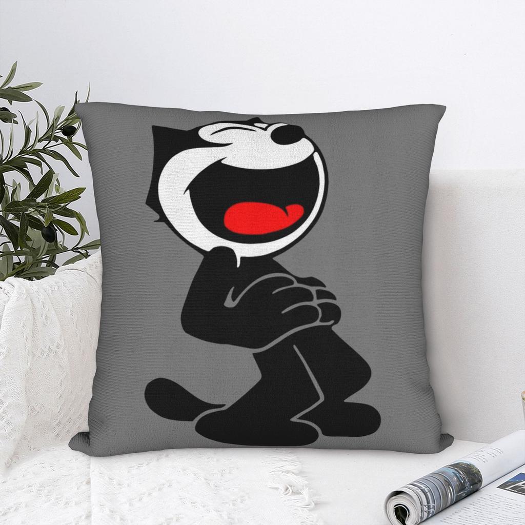 Felix The Cat Skrattande Örngott Merchandise Mjuk Kuddfodral Dekoration Kuddfodral Hem Flera Storlekar