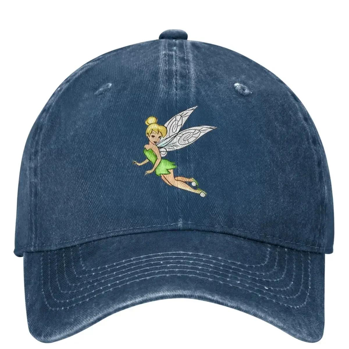 

Tinker Bell Logo Denim Baseball Cap Kpop Rock Trucker Hat Summer WoUnisex Unisex Vintage Sunshade Snapback Cap One Size