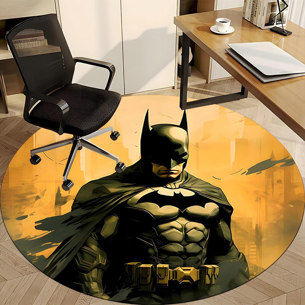 1pc Batman Gotham Office Round Area Rug, Under Office Chairs Bedroom Living Room Home Decor, Room Deco, Available in Various Sizes