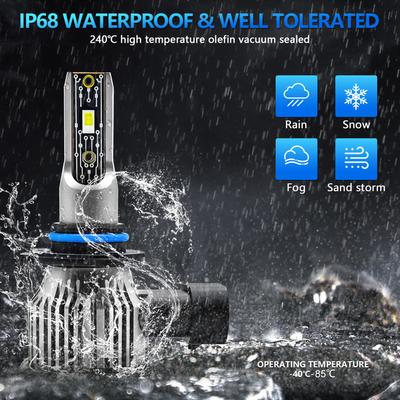 9006/HB4 LED-Scheinwerferlampen, IP68, wasserdicht, Auto-LED-Scheinwerferlampen, 6500 K, 120 W, 12000 lm, helle LED